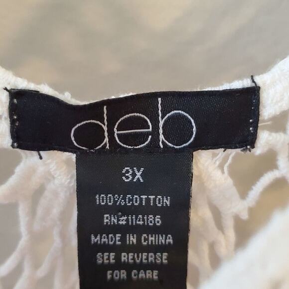 Ombré floral crocheted 100% Cotton lace tank coverup‎ plus Size 3X - Picture 6 of 6